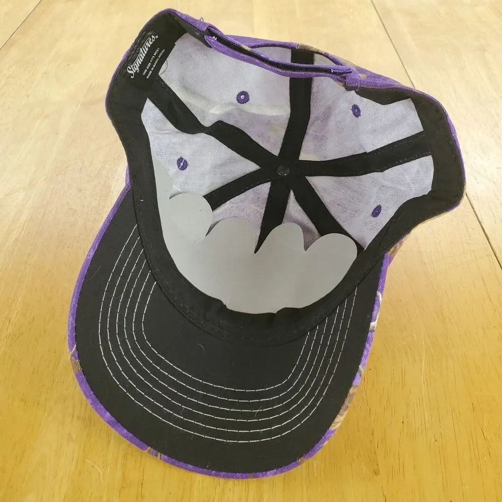 Signatures Purple Baseball Hat Cap One Size Fits Most Mossy Oak 2014 Realtree